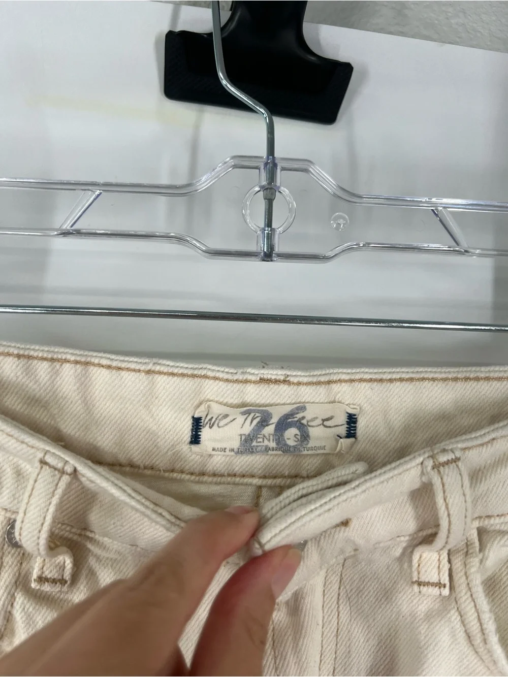We The Free People Ranger Ripped Crop Wide Leg Jeans Button Fly